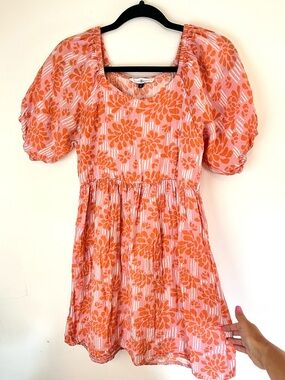 pink/orange babydoll mini dress